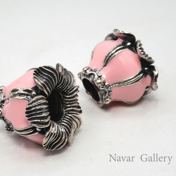 navar-gallery-ชาร์มดอกประกบ-เนื้อเงินแท้-92-5-flower-charms-silver-92-5-ราคาต่อ-1-ชิ้น