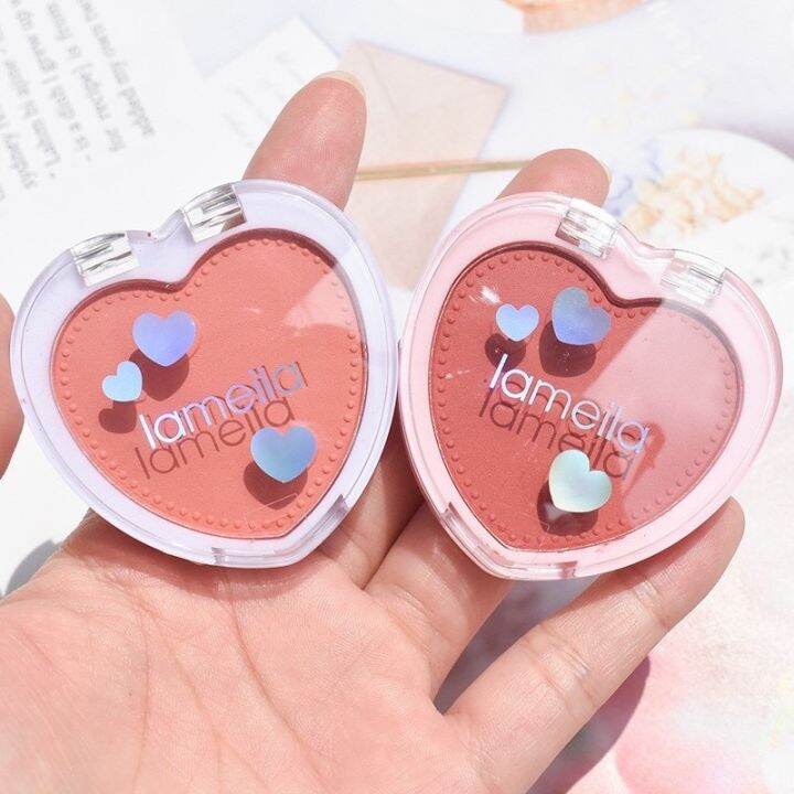 lameila-บรัชออน-หัวใจ-สีโทนชมพู-แป้งฝุ่นละออง-สีสวย-ติดทนนนาน-ให้ความรู้สึกหวานระหว่างวัน-5107