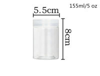 20 PCS 155 290 350 ML Empty Transparent Plastic Jar For Sugar Honey Candy Wedding Mini Bolas Food Container Free Shipping