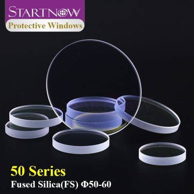 Startnow Optical Fiber Lens D50mm Series AR Coated 50x2mm 55x1.5 Laser Protective Glass Window For Laser Cutting Welding Head