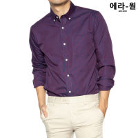 era-won Premium Quality เสื้อเชิ้ต ทรงปกติ Dress Shirt แขนยาว สี CASINO