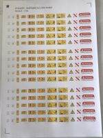 สติ๊กเกอร์แป๊ะรถบังคับก่อสร้าง WARNING LOAD POINT STICKER 1-16