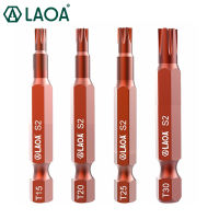 LAOA 14ไขควงไฟฟ้า Torx Bits กับแม่เหล็กยาว50มม. 100มม. S2หัว Hex Torx ไฟฟ้า T8-T20-T40