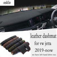 (SSKLO) สำหรับ Volkswagen Vw Jetta A7 Gti 2019 2020 2021หนัง Dashmat ฝาปิดแผงควบคุมรถ Pad พรมกันลื่น Sunshade พรมที่กำหนดเอง Rhd