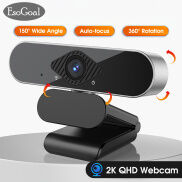 EsoGoal Webcam HD 2K Camera Web Tự Động Lấy Nét Camera Màn Hình Rộng 150