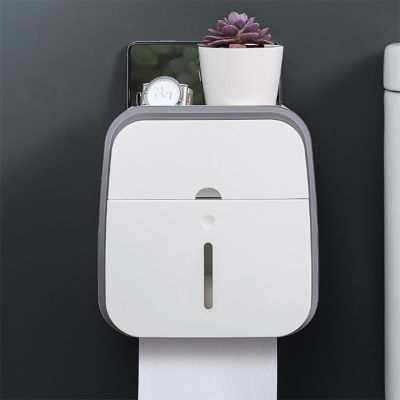 Waterproof Toilet Tissue Box Wall Mount Double Layer Roll Paper Holder Storage Box Drawer Toilet Paper Tray Bathroom Accessories