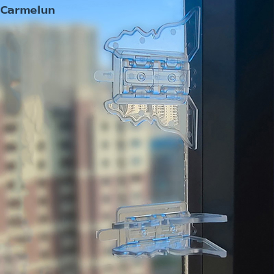 Carmelun ประตูบานเลื่อนสำหรับล็อกแบบจำกัดหน้าต่างความปลอดภัยของเด็ก,อุปกรณ์ป้องกันเพื่อความปลอดภัยสำหรับป้องกันการล็อกรูปทรงผีเสื้อแบบเปิด