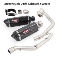 For SUZUKI DR-Z400 S E DRZ400 SM 2000-2022 Motorcycle Exhuast Front Mid Connect Pipe Slip On 370mm Muffler Escape Exhaust System