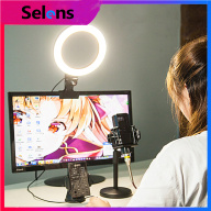 Selens 10 inch Protable 26CM Selfie Ring Light With Clamp For Youtube Live Streaming Studio Video Led Dimmable Photography Lighting Use for Outdoor photo light Filling light indoors Portrait thumbnail