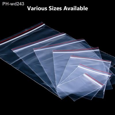 200Pcs/lot Clear Zip Lock Bag Plastic Packaging Pouches Sealing Zipper Plastic Bags Jewelry / Food ziplock Storage Bag