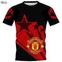 Clozl man chester United Football Team Jersey 3D print T-shirts casual round neck Pullover