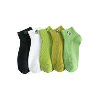 น่ารักผ้าฝ้าย KAOS Kaki Anak Perempuan Fhiui3Pairs สีทึบโรงเรียนลายอโวคาโดแบบเกาหลีสไตล์มหาลัยสไตล์เกาหลีผ้านิ่มใส่สบาย