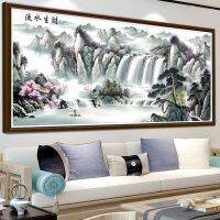 Zozack Needlework Cross-stitch Kits for Embroidery Counting Landscape Painting Pattern Printed Canvas Chinese Cross Stitch Set