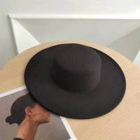 Classic Felt Fedora Hat 2022 Women Wide Brim Panama Hats Autumn Winter Fashion Bowler Hats Imitation Wool Jazz Fedora cap