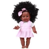 American Reborn Black Doll Handmade Silicone Vinyl Baby Soft Lifelike Newborn Baby Doll Toy Girl Christmas Gift