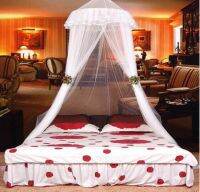 【LZ】☸❧❀  1PC Elegant Lace bed mosquito net mesh canopy princess round dome bedding net white Add romance and elegance to any bedroom