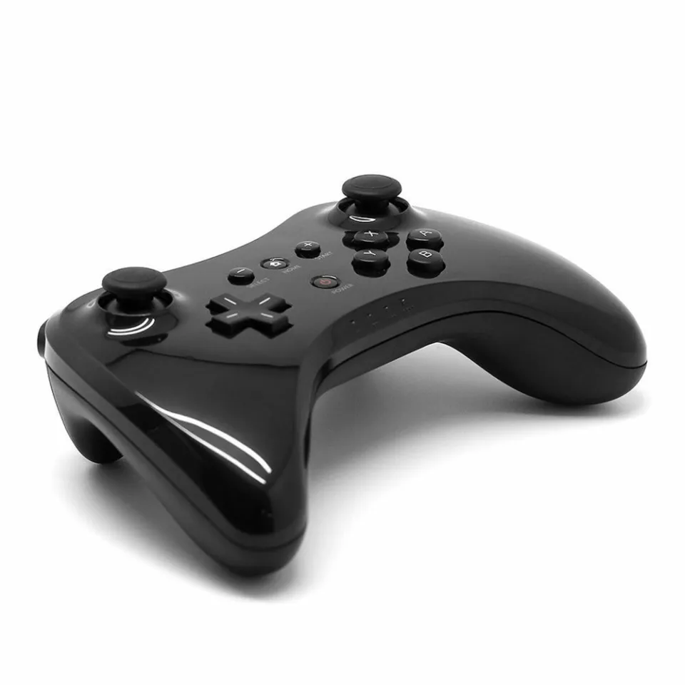 Wireless Bluetooth Controller Gamepad for Nintendo Wii U Pro Game Joystick,  Black