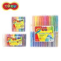 TORU (โทรุ) ปากกาครีมพาส 6 สี ระบายน้ำ สีสำหรับเด็ก ปลอดสารพิษ ไม่เป็นอันตรายกับเด็ก รหัส TR-CREAMPAS