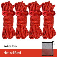 4pcs Camping Tent Rope Wind Rope Reflective Rope Aluminum Alloy Tensioner Adjusts The Rope Multi Tools Accessories