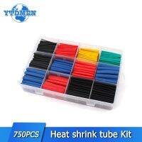 750PCS Insulation Heat Shrink Tube Assorted Kit 2:1 Heat Shrink Tubing Polyolefin Heat Shrinkable for Cables Diy Electronic Kit