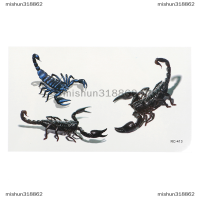 mishun318862 3D Spider tatoo SCORPION สติกเกอร์รอยสักชั่วคราวสำหรับฮาโลวีนยุ่งยาก