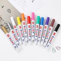 ปากกาปากกามาร์กเกอร์สีอุปกรณ์เสริมรถยนต์หลากสีกันน้ำปากกามาร์กเกอร์สีถาวรปากกาเครื่องเขียน Diy