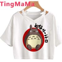 เสื้อยืด Studio Ghibli Totoro เสื้อยืดผู้หญิงเสื้อผ้าคู่รักญี่ปุ่นเสื้อยืดเสื้อวินเทจ Ulzzang 2022ขนาดพิเศษสวยงาม