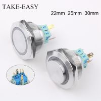 Electric Waterproof Power 12v Led Light Momentary Push Button Switch 22/25/30 mm Pressure Microswitch 220v 24v 3v