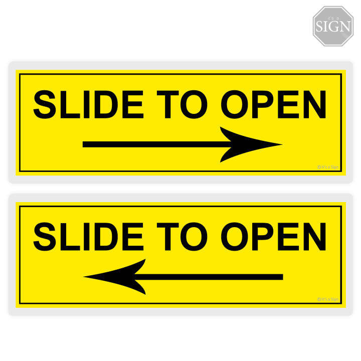 Slide to Open Door Sign Laminated Signage 4 x 11 inches Lazada PH