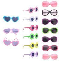 Doll Sunglasses Heart Shape Frame And Sun Frame Fit 43cm Baby Dolls And 18- Inch American Doll Accessories Gifts Hand Tool Parts Accessories