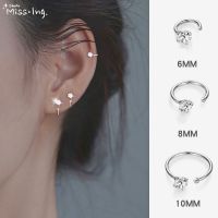 Sterling Earrings Dainty Minimalism Hypoallergenic Earring Ear Hoop Helix Korean 1