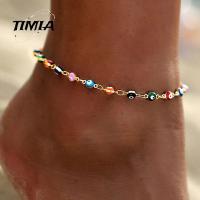 TIMIA ทอง/เงิน กำไลข้อมือปีศาจสีน้ำเงิน ปรับได้ปรับได้ ทองแดงทองแดง เครื่องประดับสไตล์เกาหลี รูปทรงเรขาคณิต ฤดูร้อนฤดูร้อนฤดูร้อน