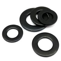 10/20/25/50/100X M1.6 M2 M2.5 M3 M3.5 M4 M5 M6 M8 M10 M12 GB97 DIN125 Black 304 A2 Stainless Steel Flat Washer Plain Gasket Ring