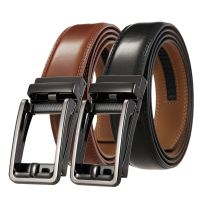 ✜ New men layer cowhide leather belt automatic manufacturer wholesale amazon cross-border