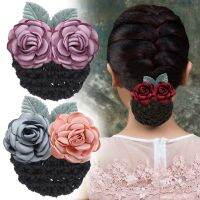 Professional women flower hair accessories bank work net pocket hair clip temperament women new fashion accessories