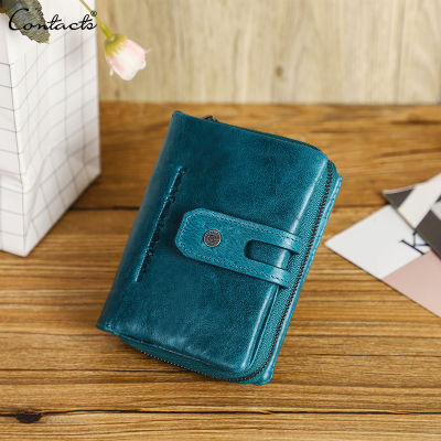 TOP☆Genuine Leather Women Short Wallet Fashion Small Coin Purse Zipper Hasp Card Holder Wallets for Women