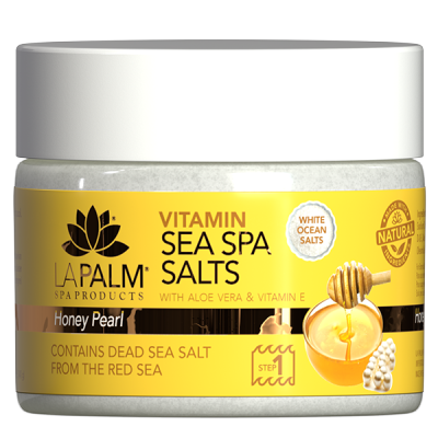 LA PALM VITAMIN SEA SPA SALTS HONEY PEARL 340 g ของแท้!! / Soak แช่ผิวกาย