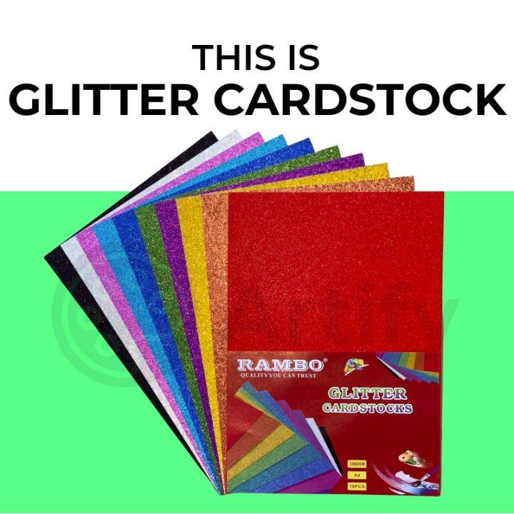 Artify Glitter Board Or Glitter Cardstock Bright Colors Gold Silver