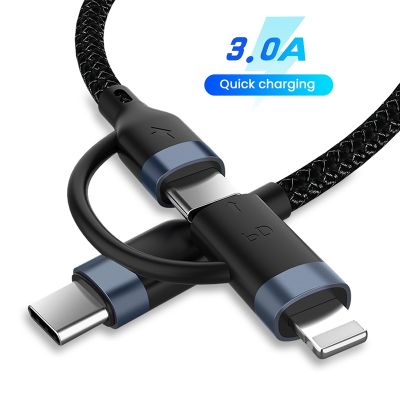 Chaunceybi Type-c To 8 Pin Cable 60W/20W 2 In 1 Fast Charging Kable 1m USB C Data Wire Cord iPhone 14 13 12 MacBook