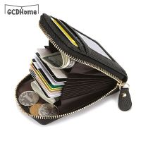 RFID Mens Card Holder Unisex Wallet PU Leather Business Card Holder Zipper Card Protect Case ID Bank Card Holders Purse Card Holders