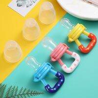 3 PCS Colour Newborn Food Feeder With Spoon Silicone Nibbler Pacifier Fruit Feeder Baby Feeding Bowl Fork Spoon Sets