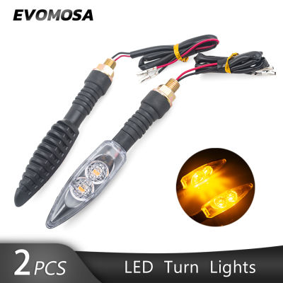 EvomosaไฟLEDอเนกประสงค์สำหรับรถจักรยานยนต์เลี้ยวสัญญาณ10มม.ไฟกระพริบท้ายรถไฟแสดงสถานะ