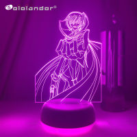 Led Light Anime Code Geass Lelouch Lamperouge for Bedroom Decor Light Kids Brithday Gift Manga Room Table 3d Lamp Code Geass