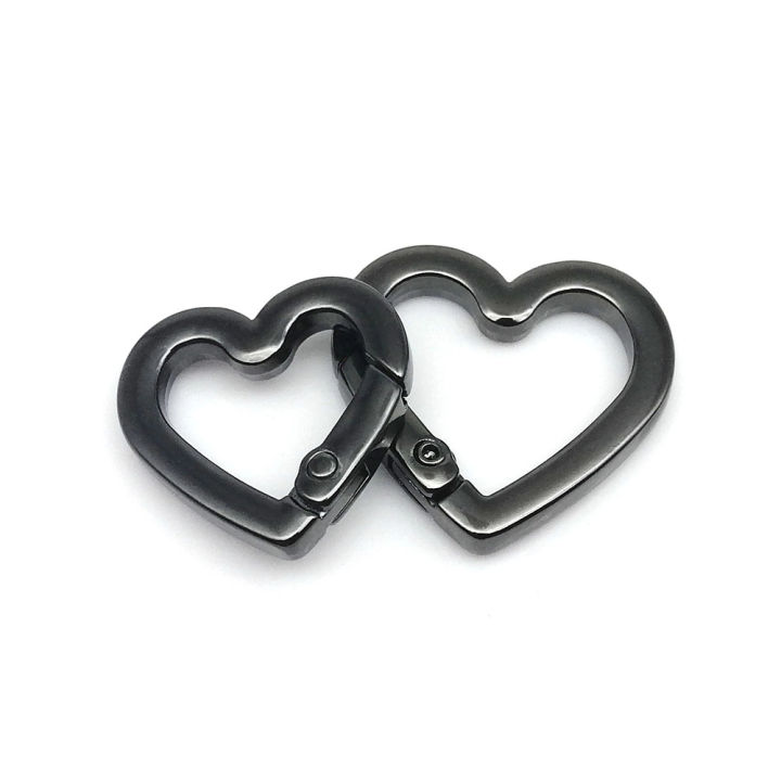 keyring-bag-clip-pendant-handbag-leather-buckle-snap-ring-chain-openable-connect-spring-gate-heart