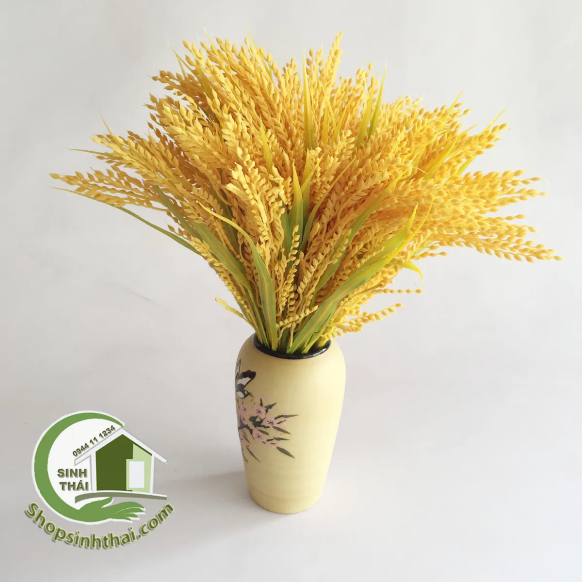 HCM]Bụi cây bông lúa vàng - cây hoa giả trang trí nhà cửa - phụ ...