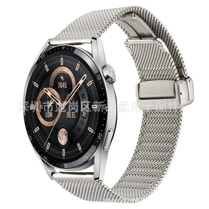 เหมาะสำหรับ-watch-gt3-สายนาฬิกาหัวเข็มขัดพับได้มิลานสายนาฬิกาสแตนเลส-22mm-สายรัดข้อมือแบบพับได้