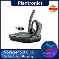 Plantronics Voyager 5200 UC เทคโนโลยีหูฟังบลูทูธสไตล์นักธุรกิจการลดเสียงรบกวนของชุดหูฟังไร้สายบลูทูธไร้สายใช้ซอฟต์แวร์