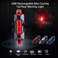 ┅ 5 LED Bicycle Light Waterproof Rear Tail Light LED USB Rechargeable Mountain Bike Cycling Light Tail lamp Safety Warning Light