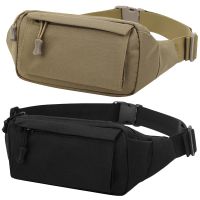 Fashion MenS Vintage Chest Shoulder Bag with 3 Pockets Nylon Minitary Multifunction Waist Belt Bum Bag School