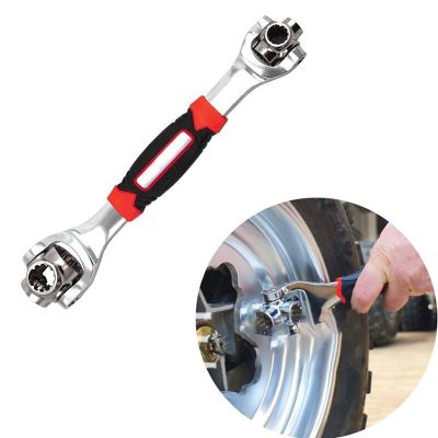 CIFbuy Tiger Wrench 8 in 1 Tools Socket Works with Spline Bolts Torx 360 Degree 6-Point Universial Furniture Car Repair 25cm only red